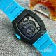High Clone  Richard Mille RM 055 Blue Rubber Strap Black dial Watch  (9)_th.jpg